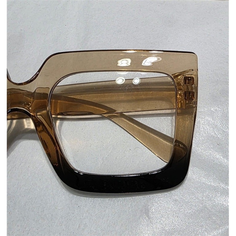 NWT EyeKepper 1.5 Square Cat Eye Brown Sheer Readers Reading Glasses 135640